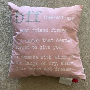 BFF pillow NWT